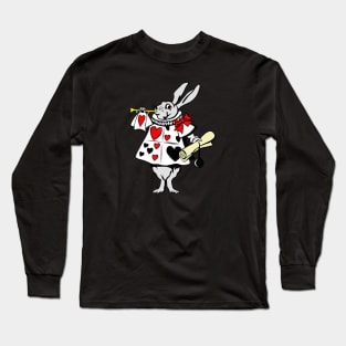 Alice in Wonderland Rabbit playing music Long Sleeve T-Shirt